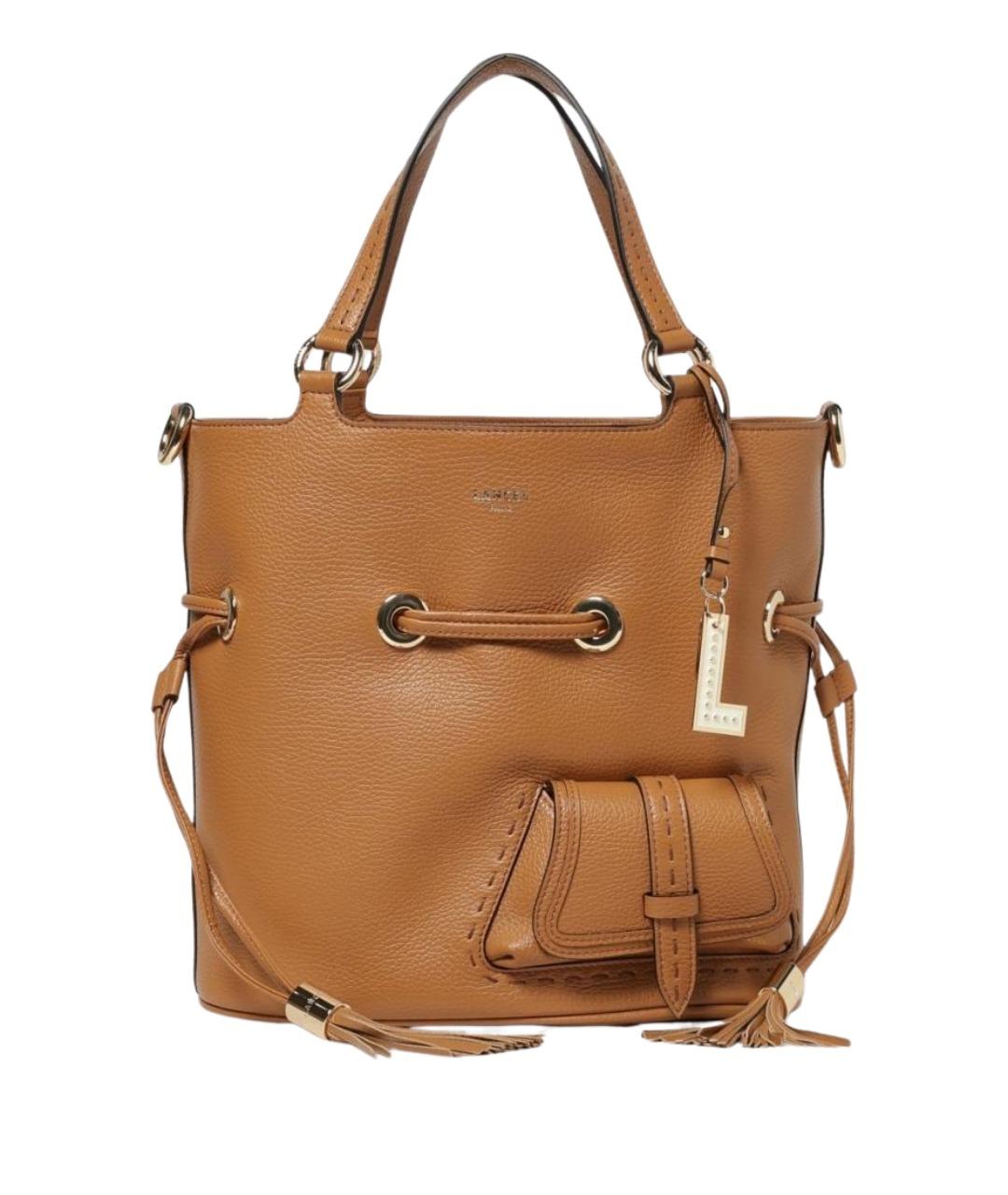LANCEL Бежевая кожаная сумка тоут, фото 1