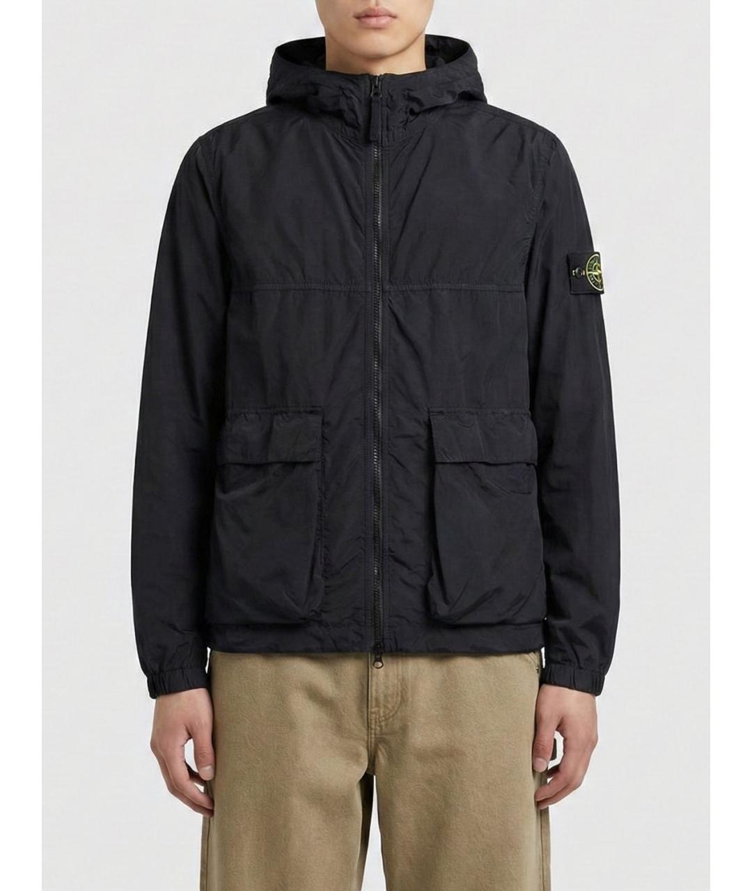 STONE ISLAND Черная полиамидовая куртка, фото 3