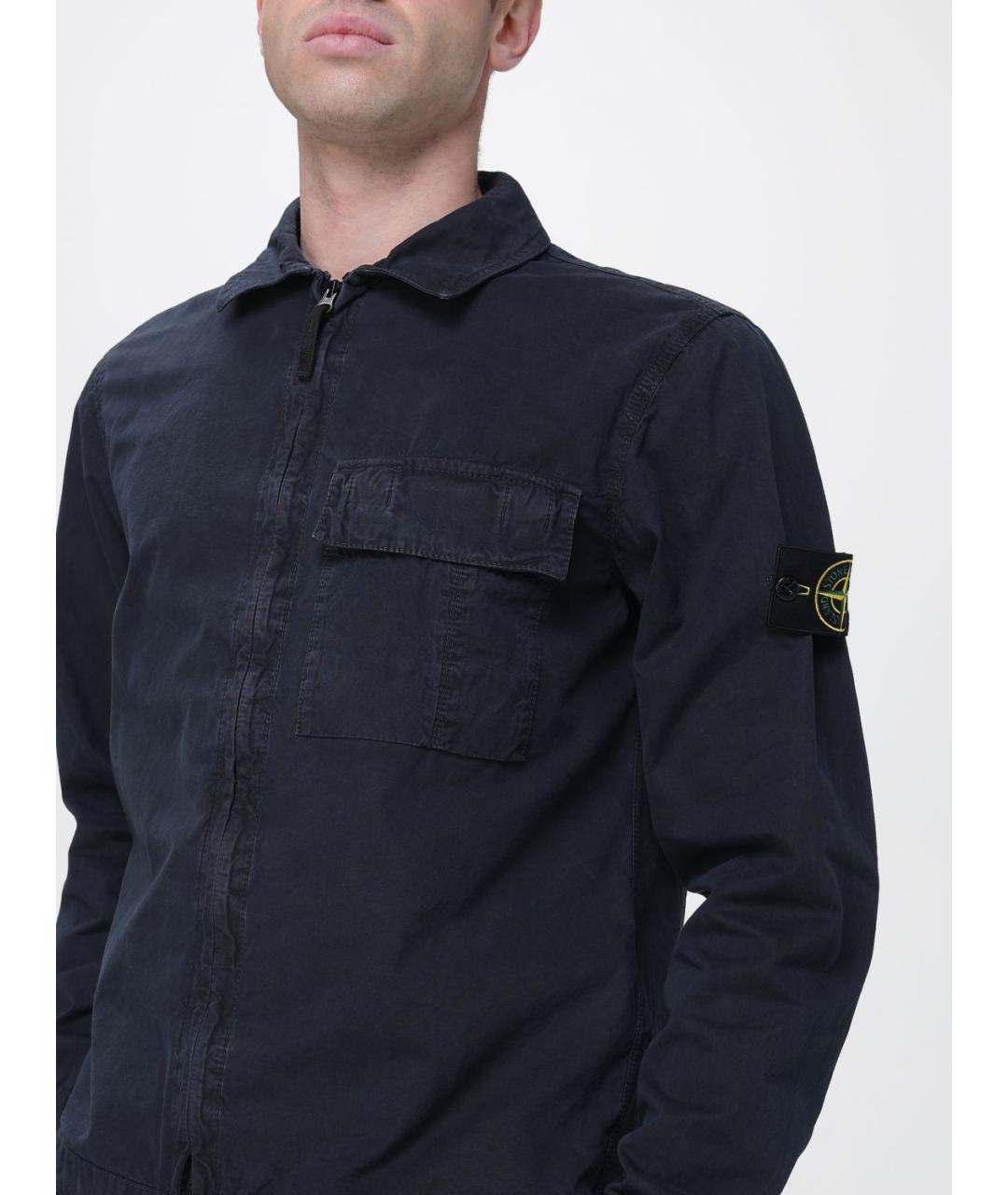 STONE ISLAND Синяя хлопковая куртка, фото 5