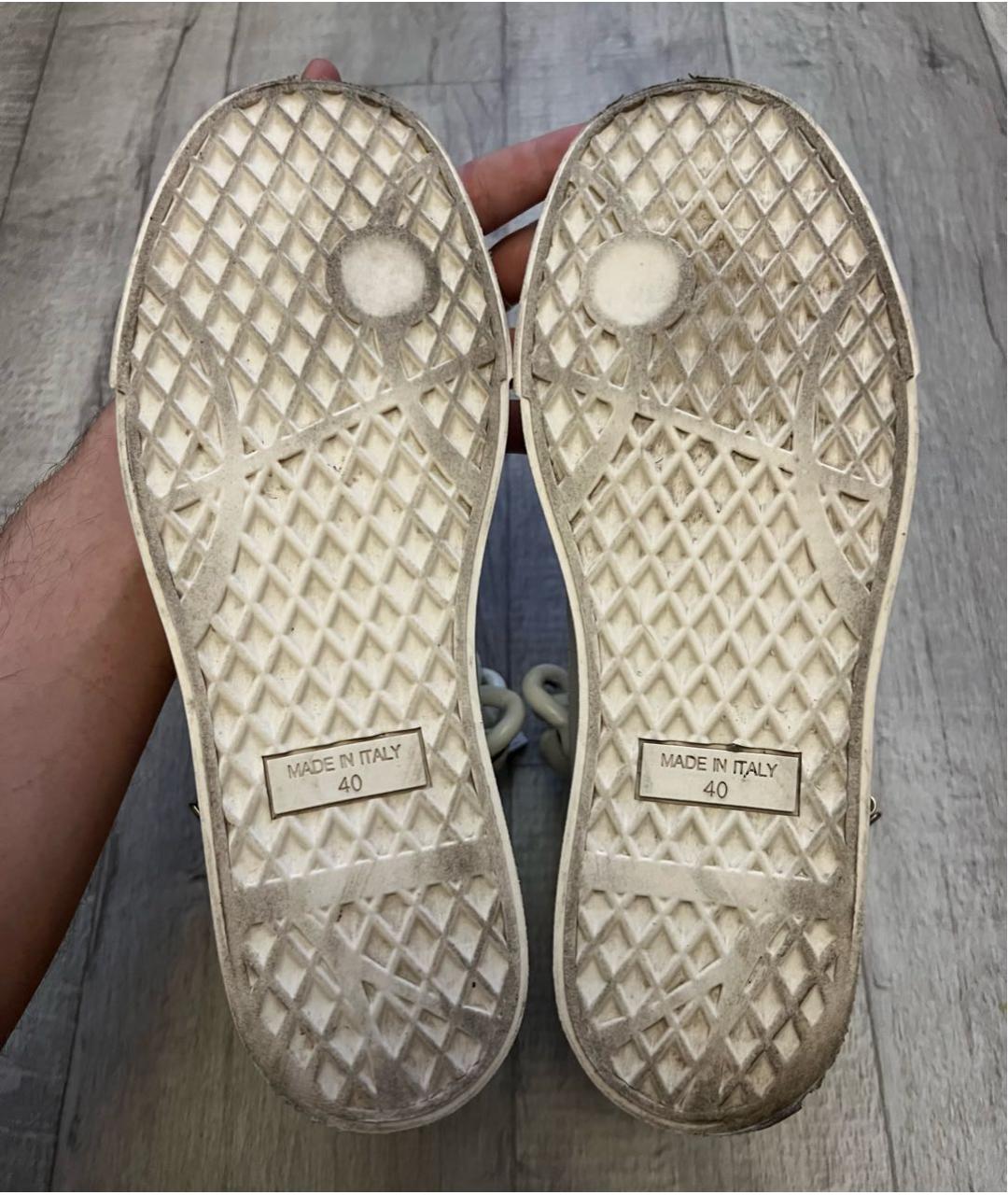 GIUSEPPE ZANOTTI DESIGN Белые кожаные высокие кроссовки / кеды, фото 7