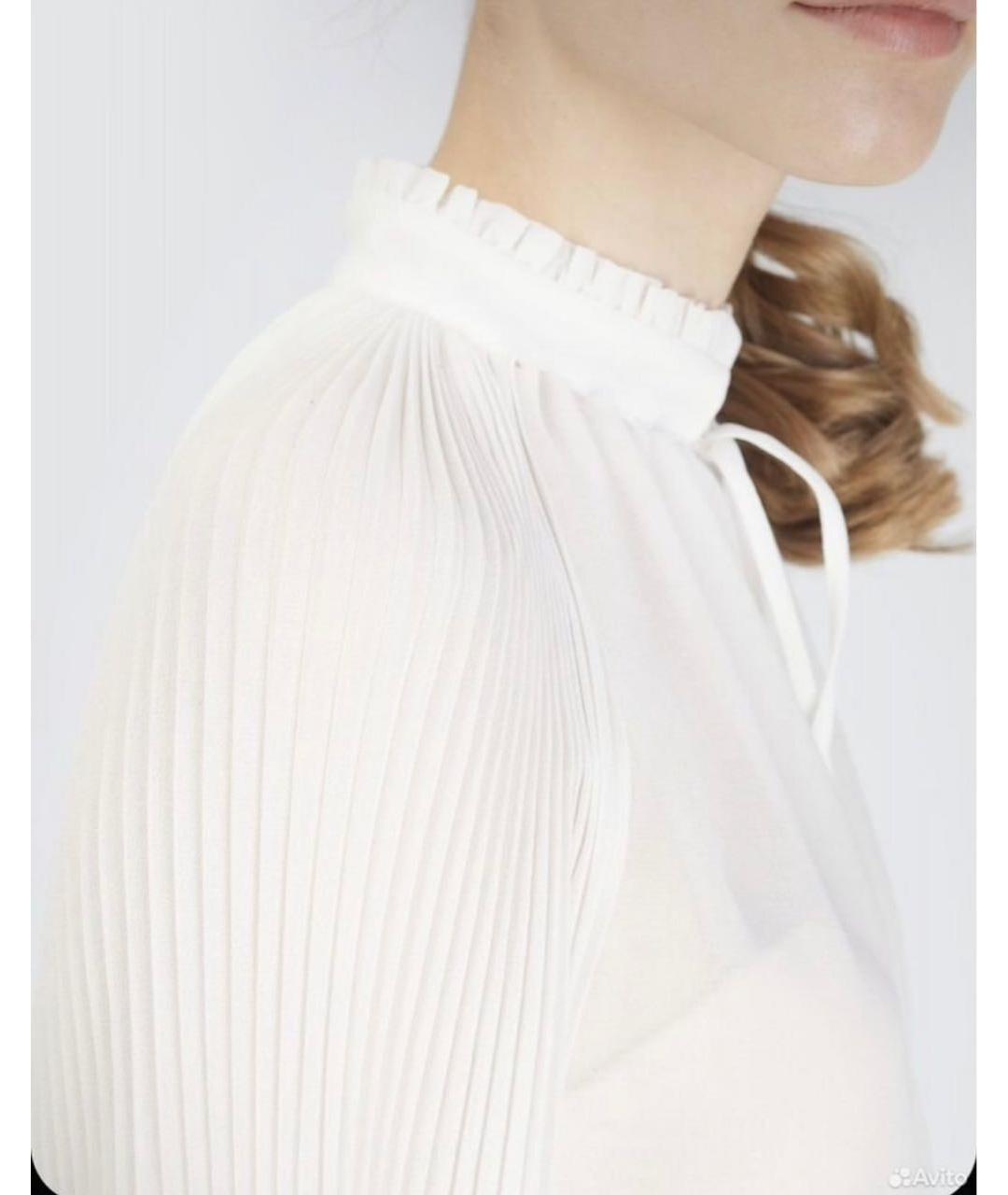 PATRIZIA PEPE Белая шелковая блузы, фото 6