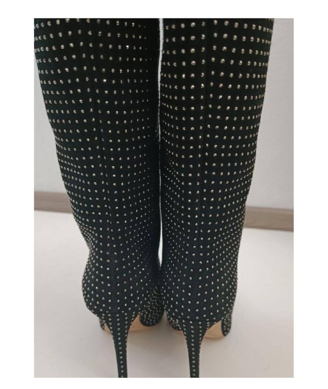 PARIS TEXAS Черные замшевые сапоги, фото 4