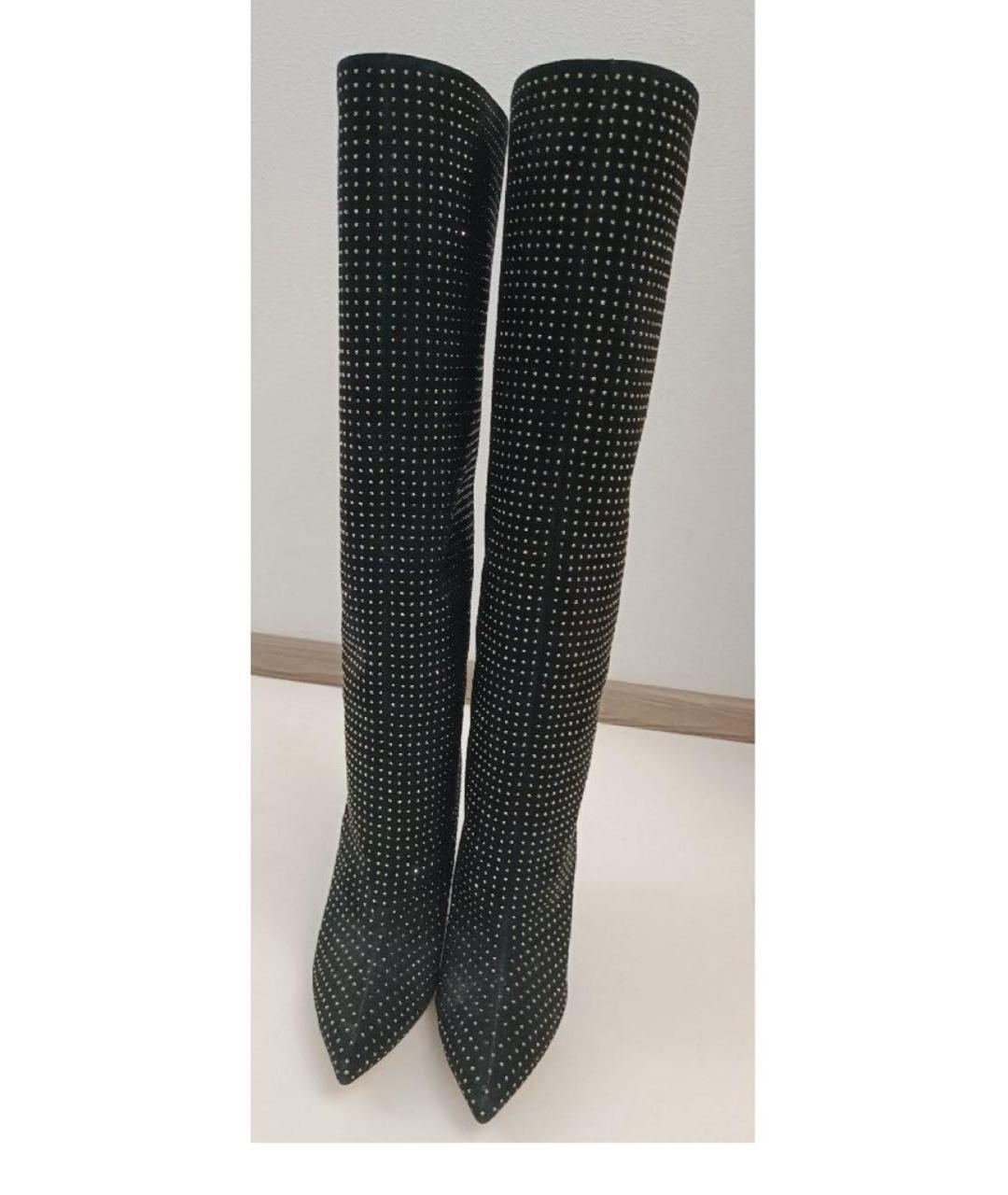 PARIS TEXAS Черные замшевые сапоги, фото 2