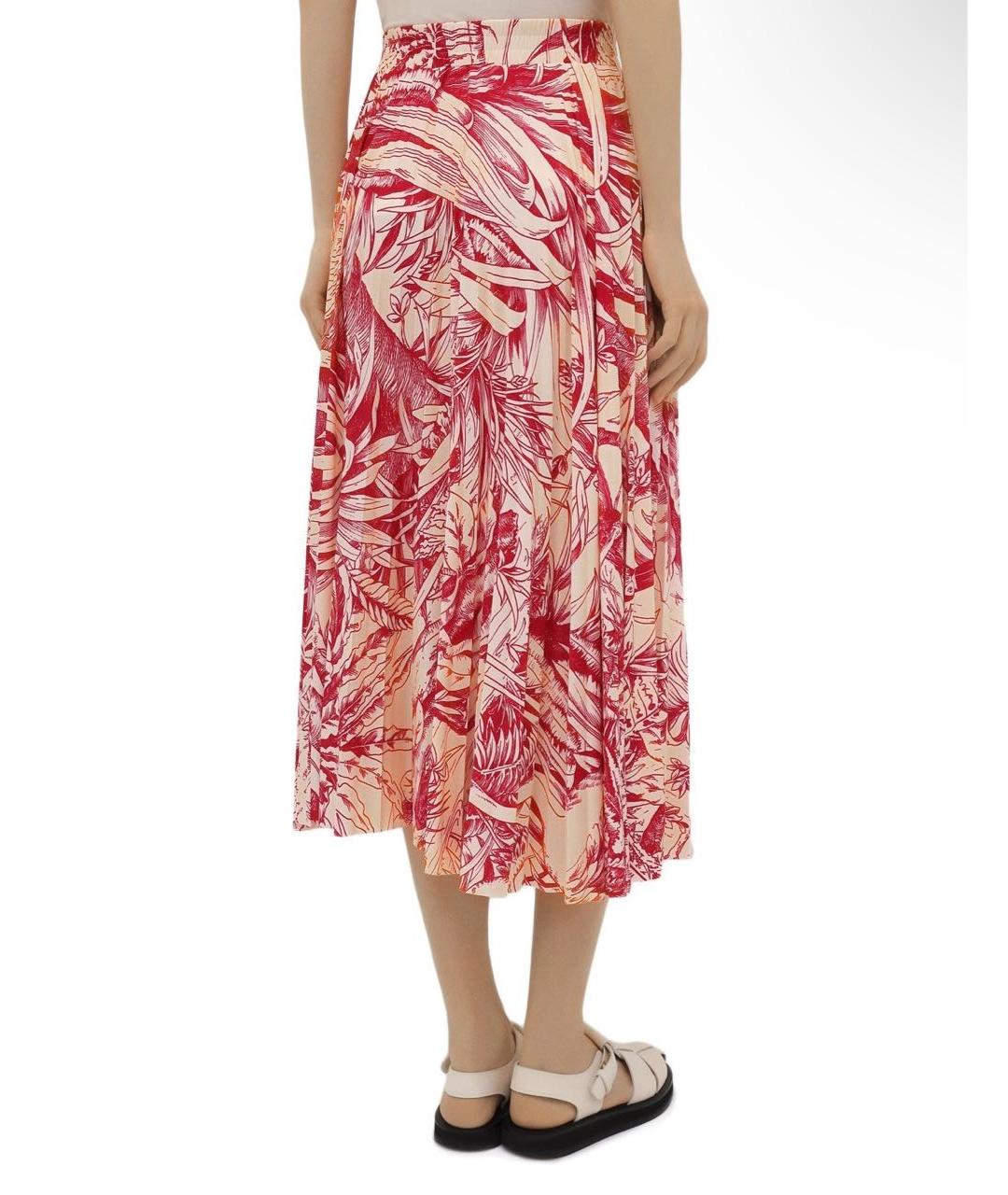 RED VALENTINO Красная полиэстеровая юбка миди, фото 3