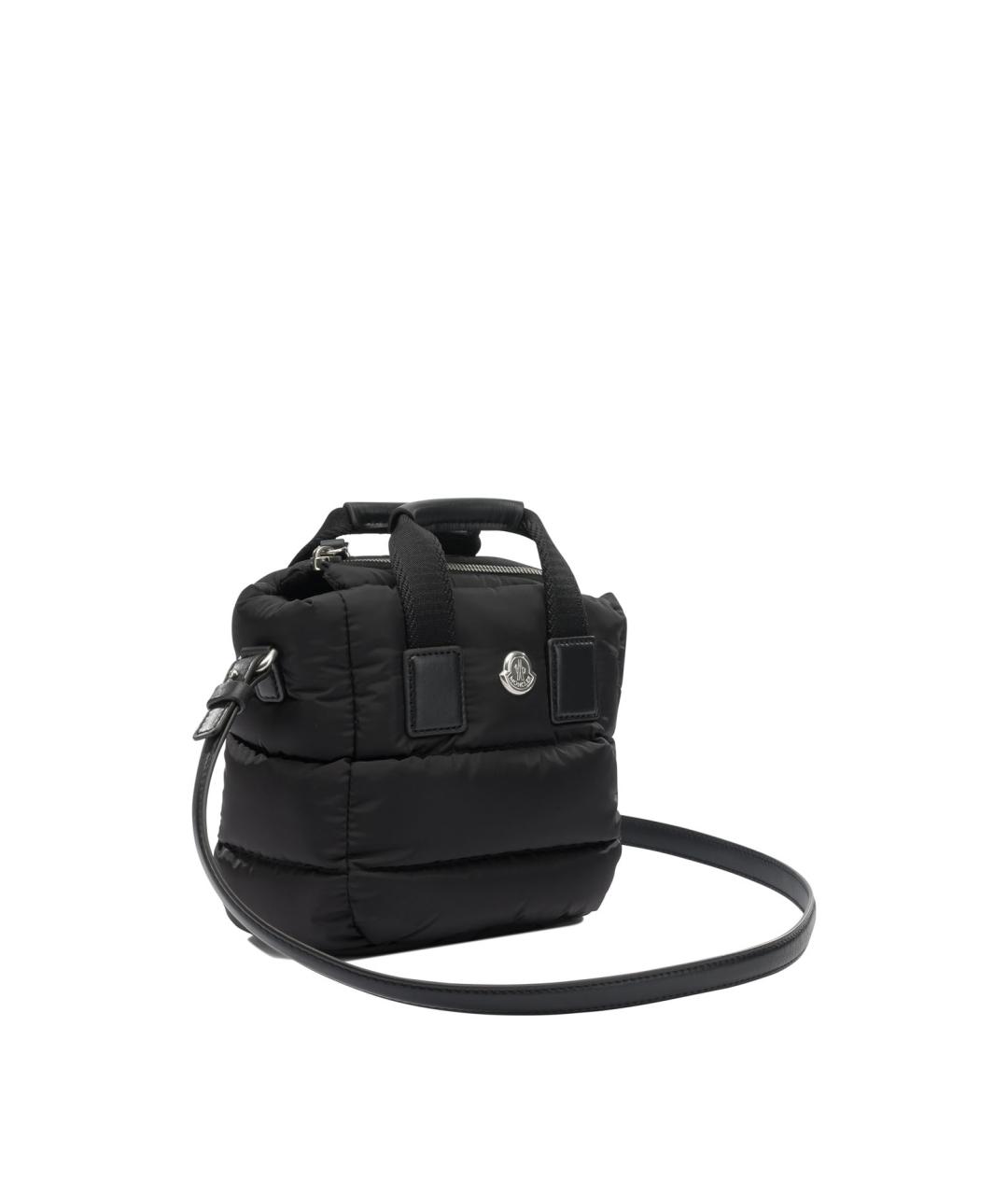 MONCLER Черная тканевая сумка с короткими ручками, фото 2