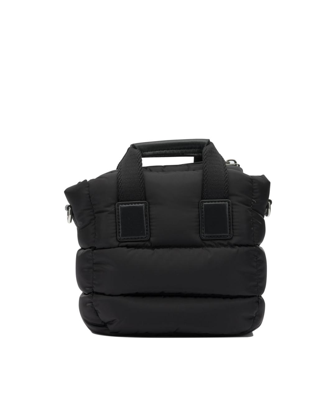 MONCLER Черная тканевая сумка с короткими ручками, фото 3