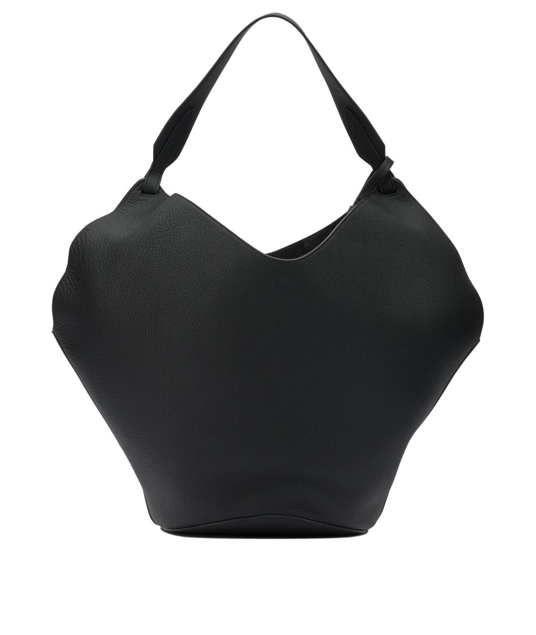 KHAITE Черная кожаная сумка через плечо, фото 2