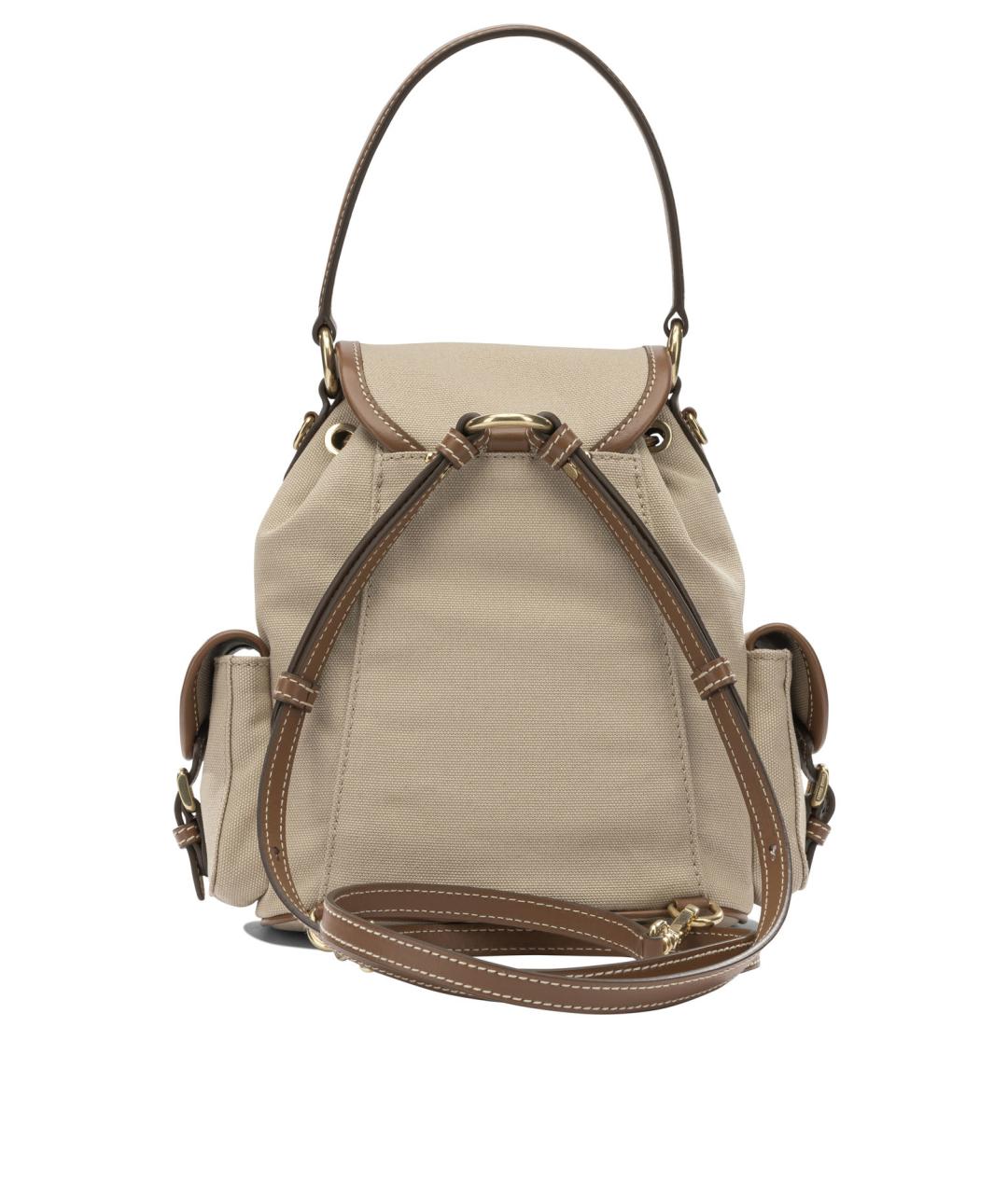 MIU MIU Бежевый хлопковый рюкзак, фото 3