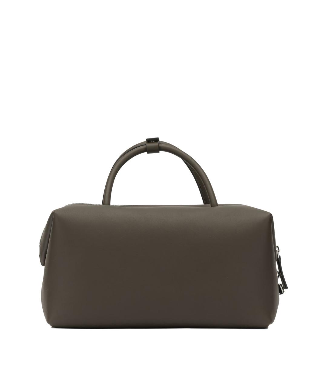 MAX MARA Коричневая кожаная сумка с короткими ручками, фото 3