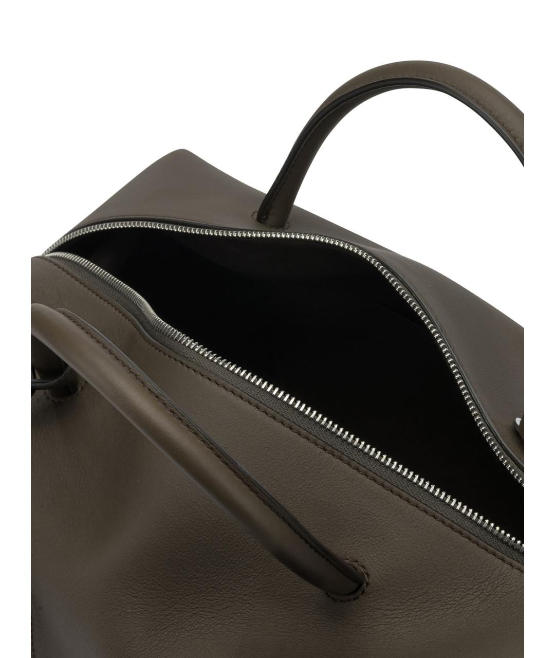 MAX MARA Коричневая кожаная сумка с короткими ручками, фото 5