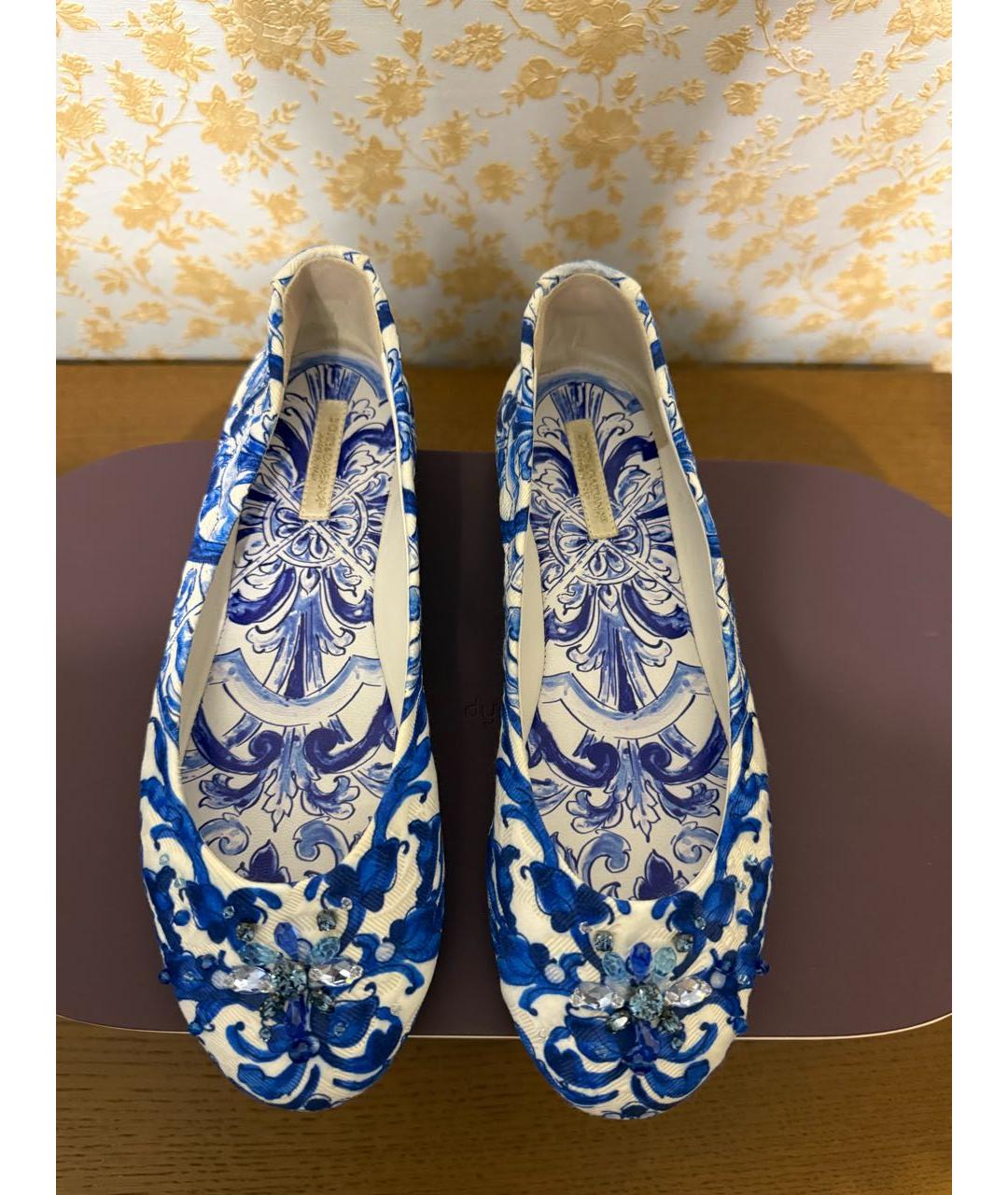 DOLCE&GABBANA Синие балетки, фото 2