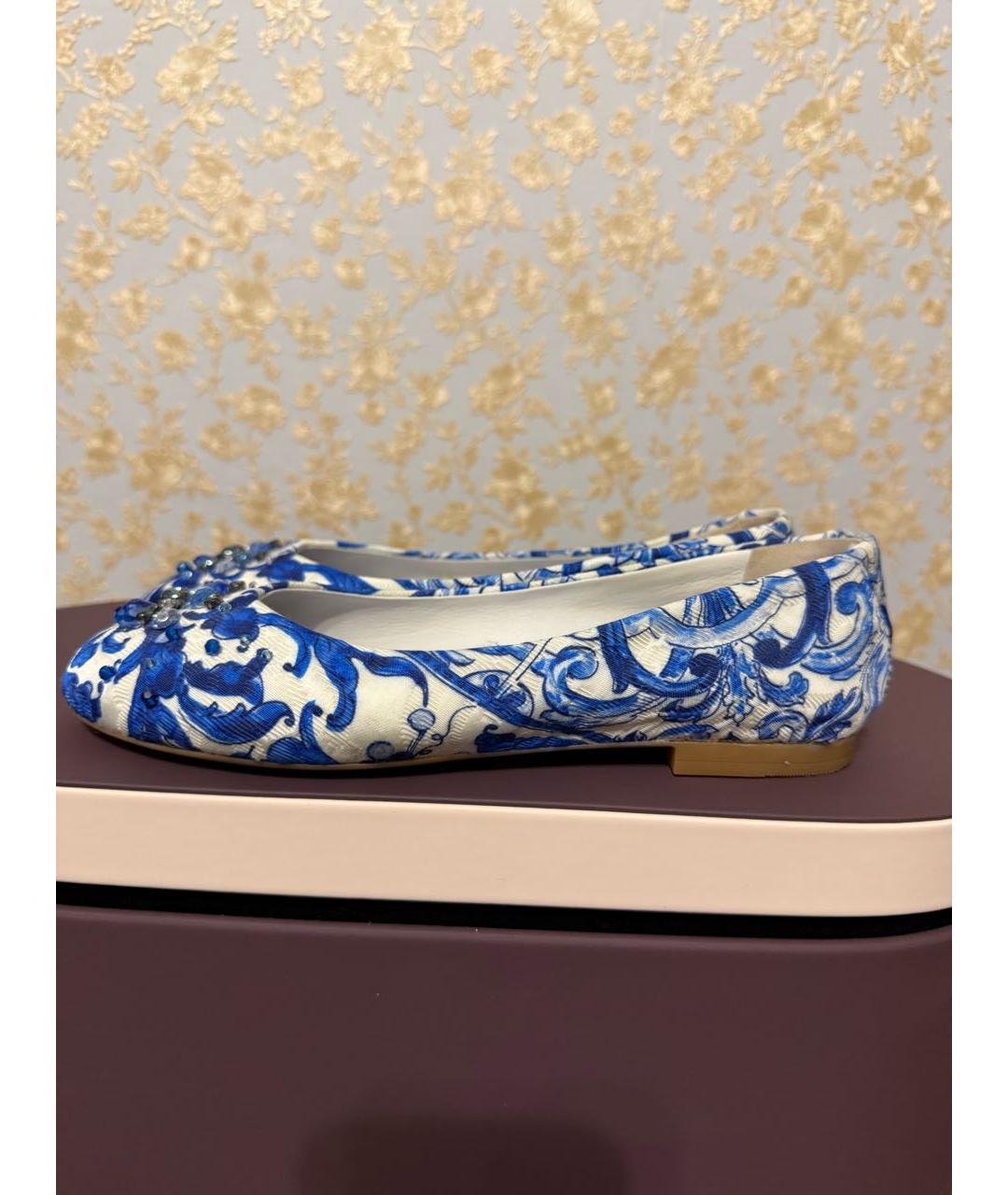 DOLCE&GABBANA Синие балетки, фото 6