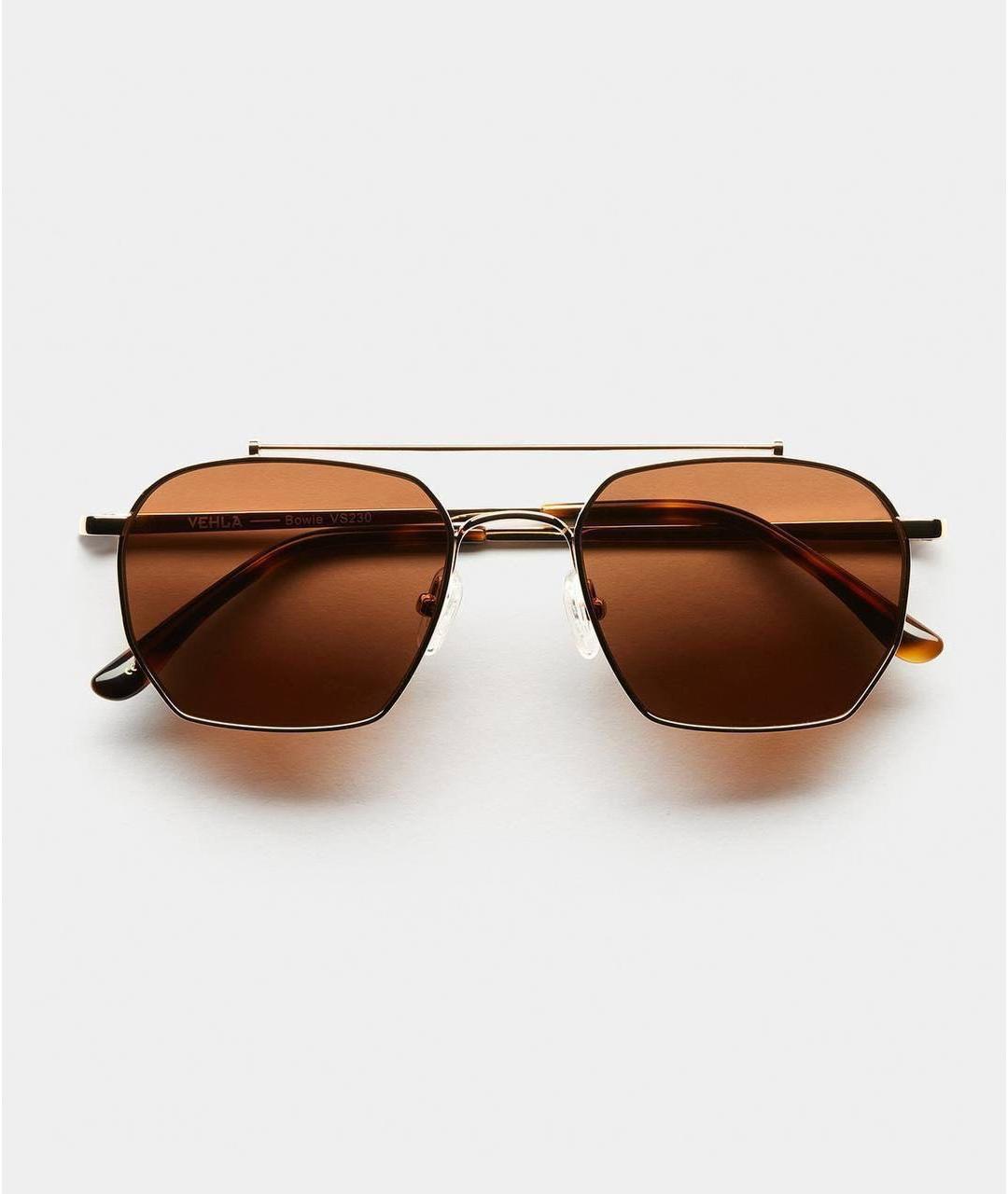 Vehla Коричневые металлические солнцезащитные очки, фото 9