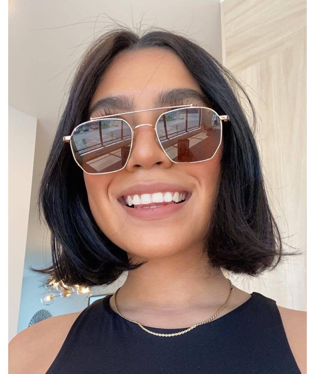 Vehla Коричневые металлические солнцезащитные очки, фото 4