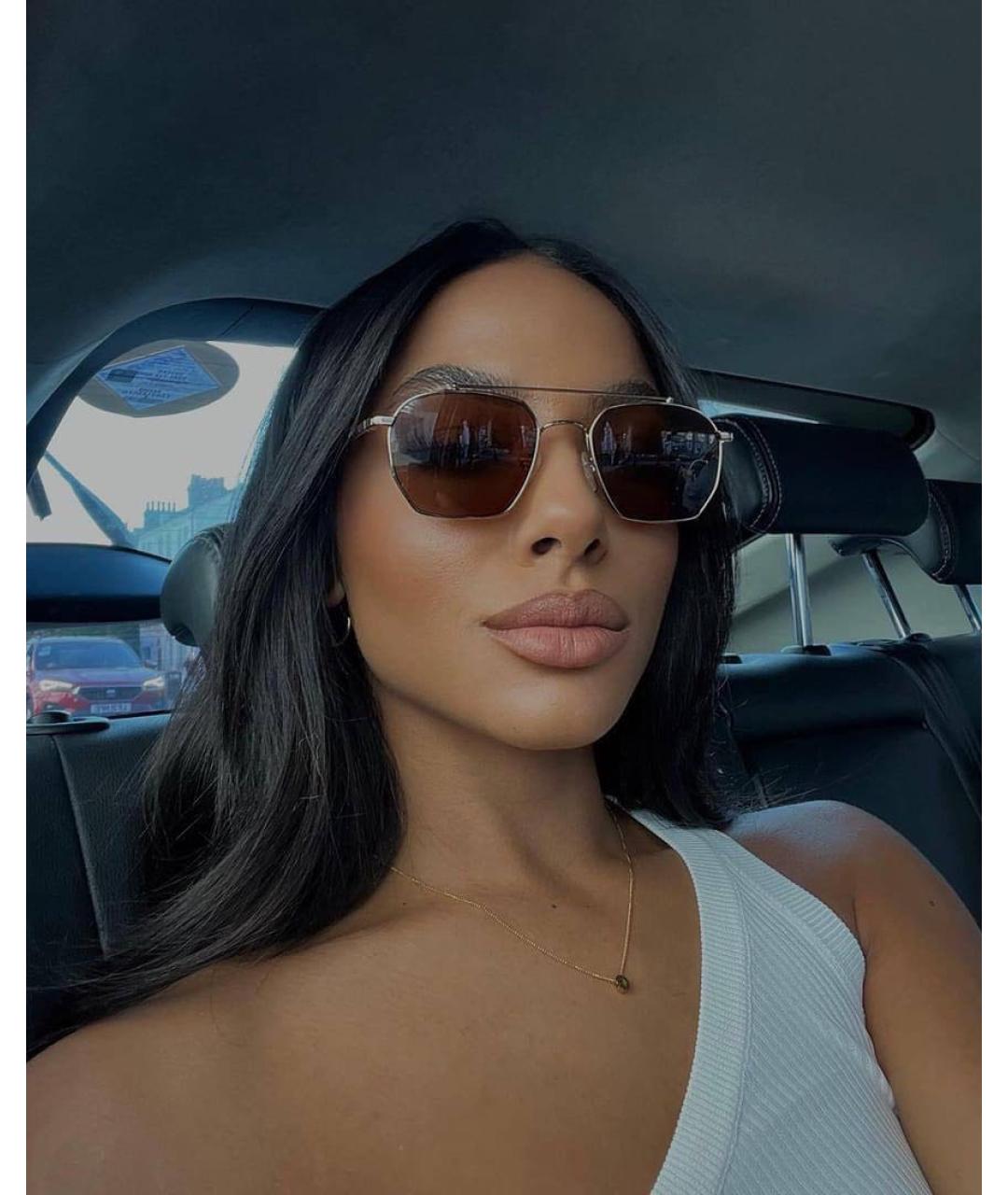 Vehla Коричневые металлические солнцезащитные очки, фото 5