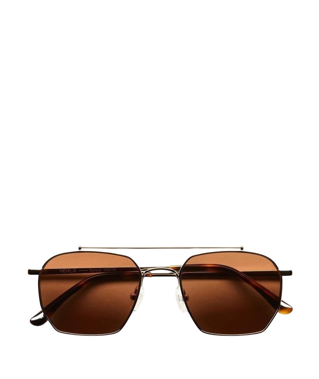 Vehla Коричневые металлические солнцезащитные очки, фото 1