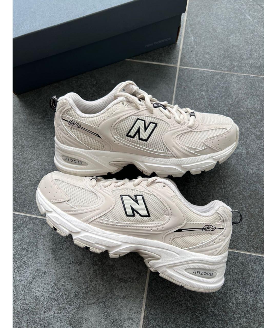 NEW BALANCE Бежевые текстильные кроссовки, фото 2