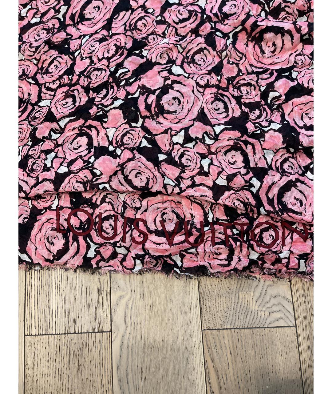 LOUIS VUITTON Розовый платок, фото 3