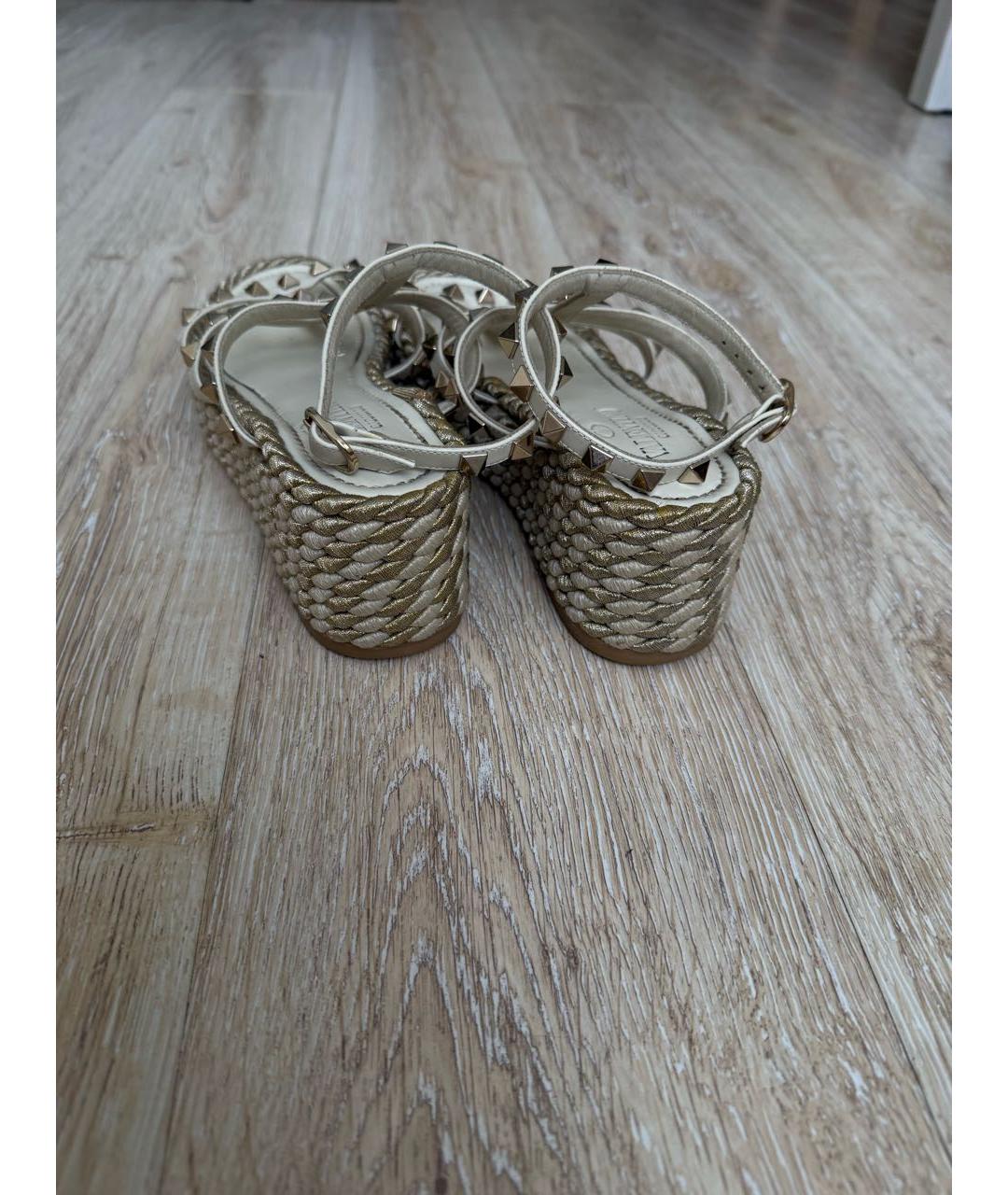 VALENTINO Белые кожаные босоножки, фото 6