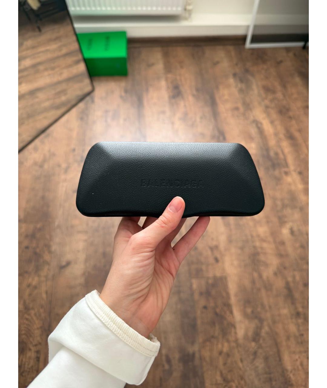 BALENCIAGA Черные металлические солнцезащитные очки, фото 6