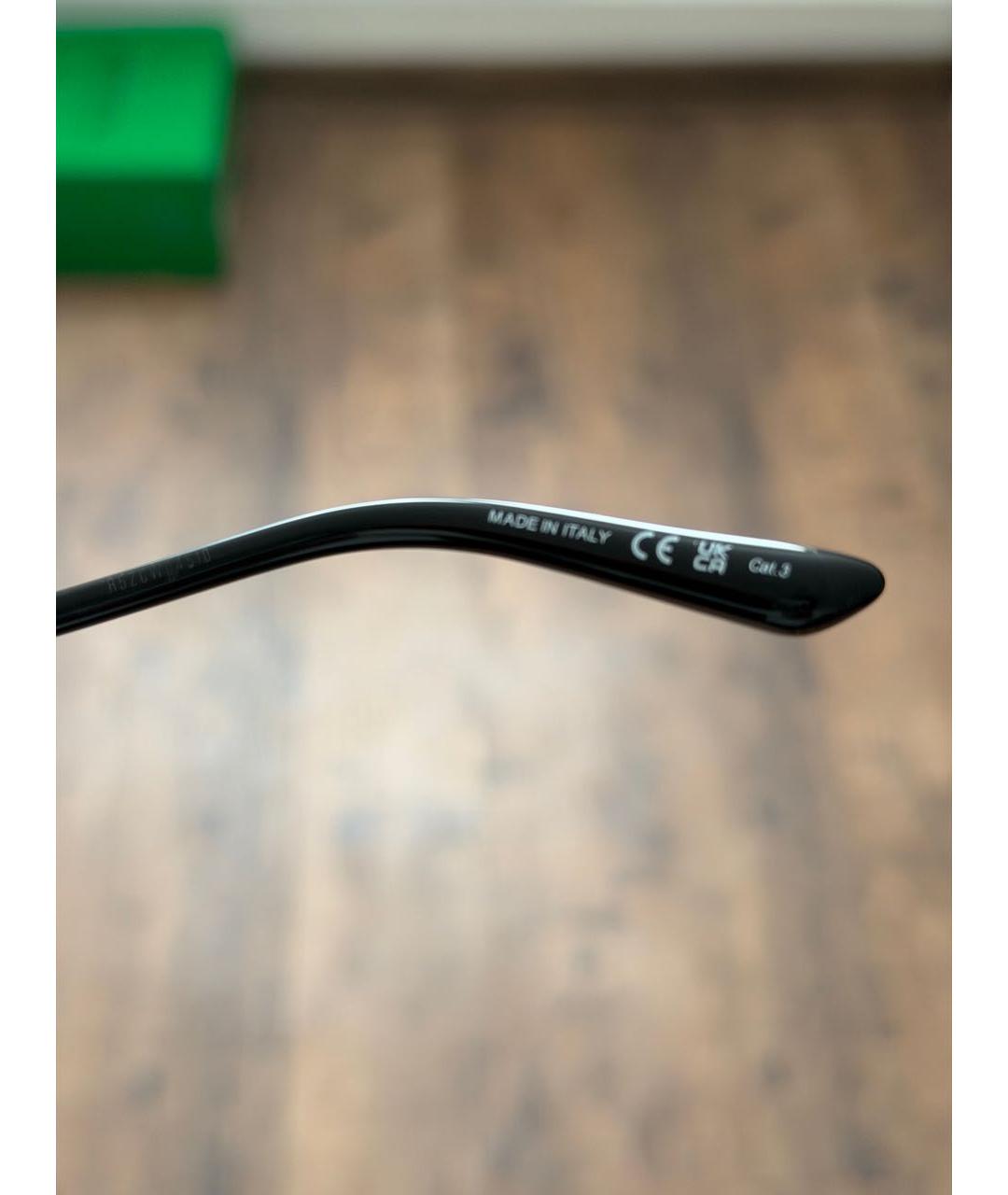 BALENCIAGA Черные металлические солнцезащитные очки, фото 4