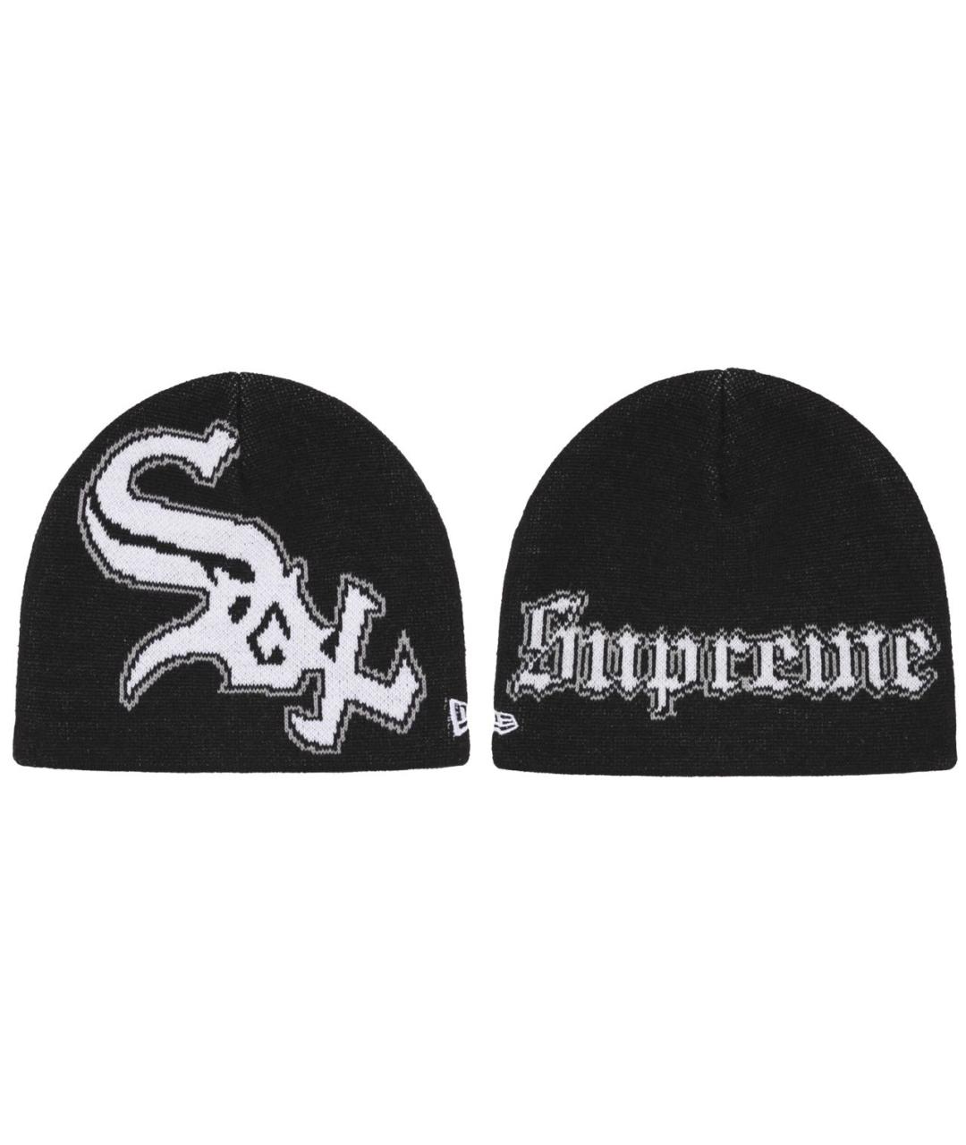 SUPREME Черная шапка, фото 2