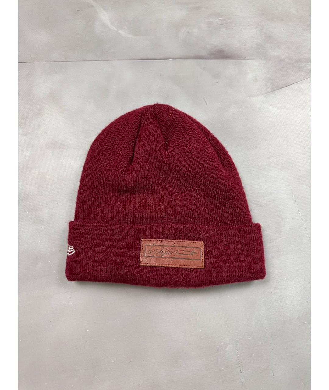 YOHJI YAMAMOTO Бордовая шапка, фото 4