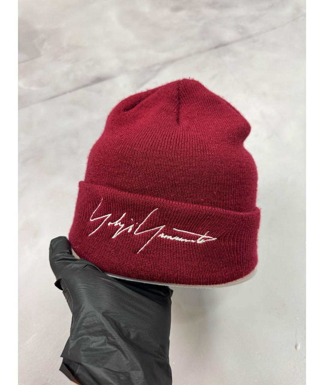 YOHJI YAMAMOTO Бордовая шапка, фото 2