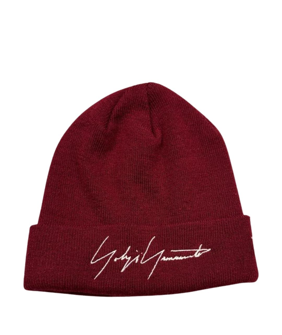 YOHJI YAMAMOTO Бордовая шапка, фото 1