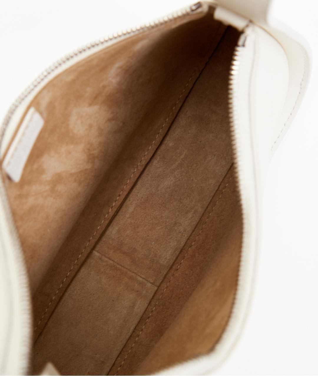 THE ROW Белая кожаная сумка с короткими ручками, фото 4