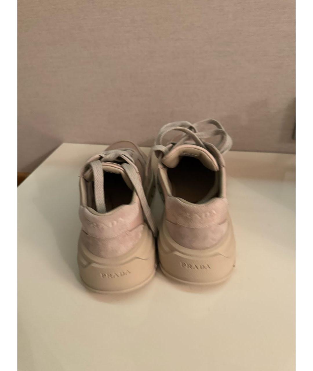 PRADA Бежевые кеды, фото 4