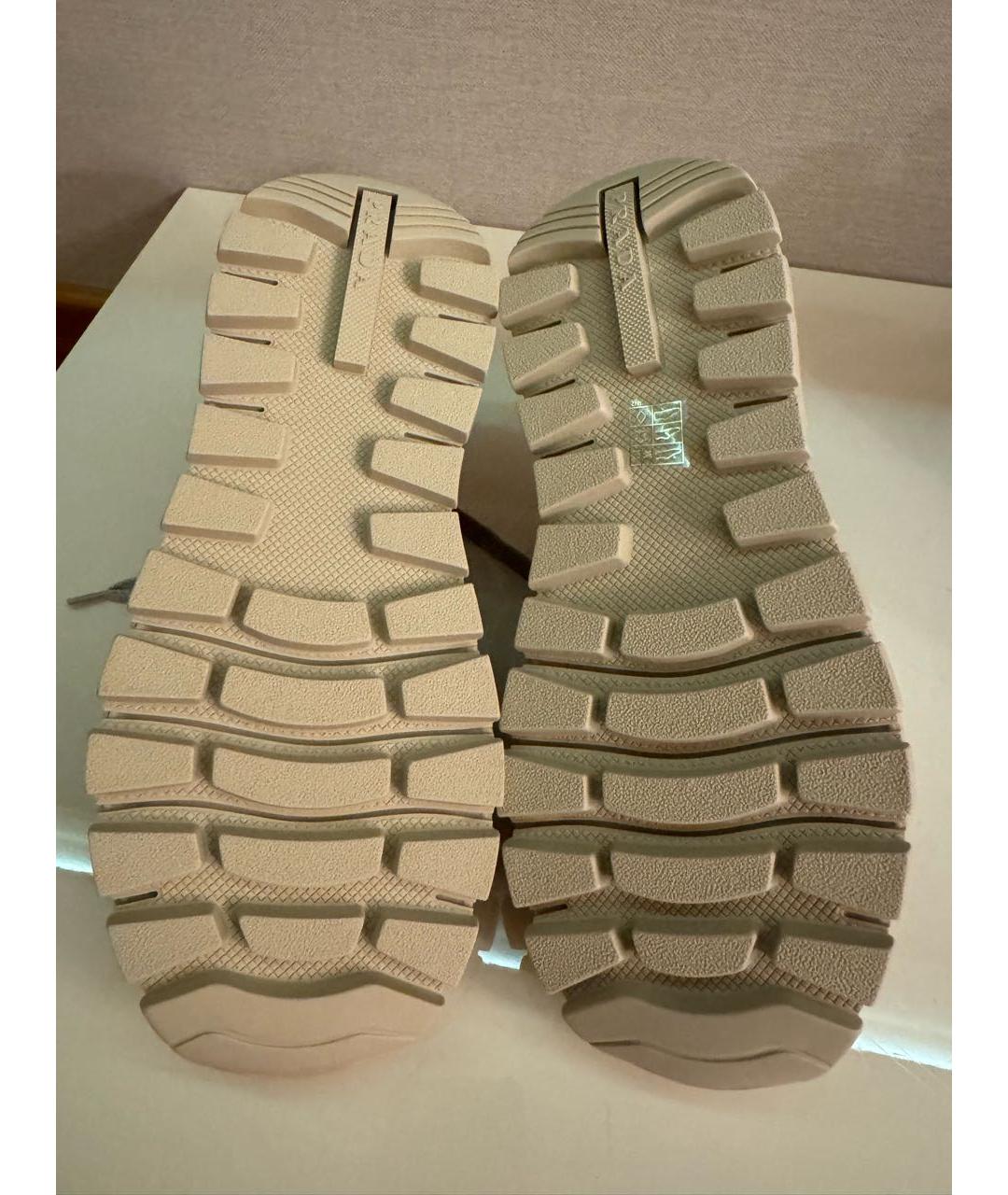 PRADA Бежевые кеды, фото 5