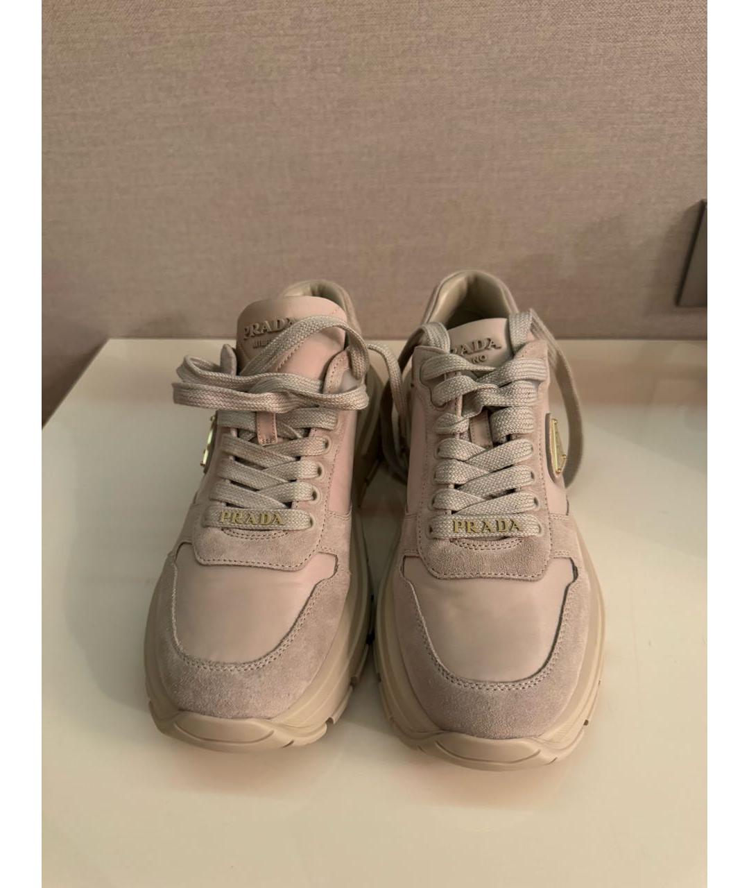 PRADA Бежевые кеды, фото 2