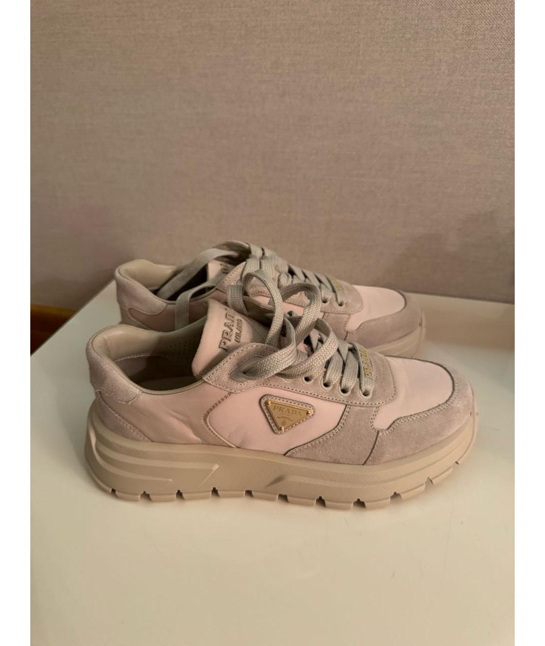 PRADA Бежевые кеды, фото 7