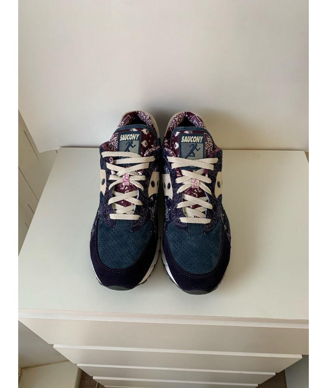 SAUCONY Темно-синие замшевые низкие кроссовки / кеды, фото 7