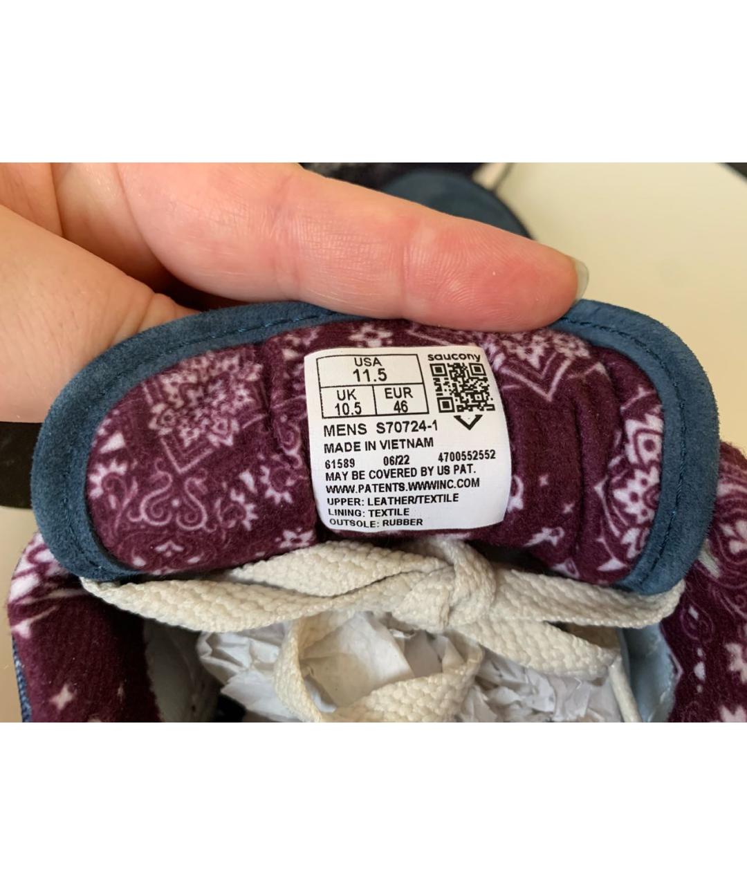 SAUCONY Темно-синие замшевые низкие кроссовки / кеды, фото 5