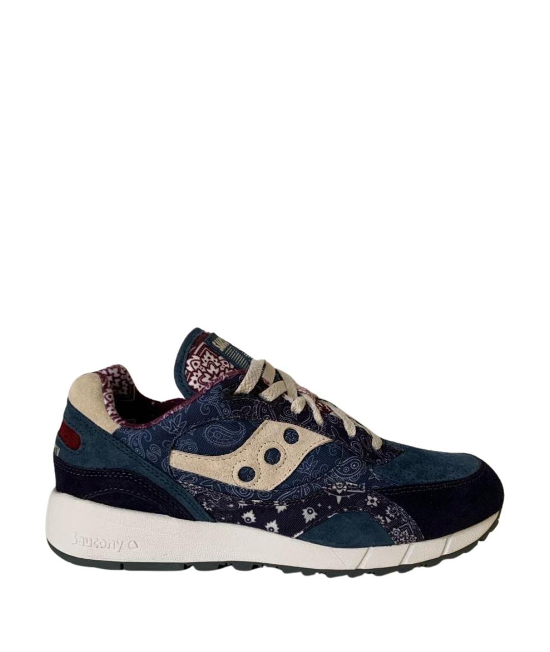 SAUCONY Темно-синие замшевые низкие кроссовки / кеды, фото 1