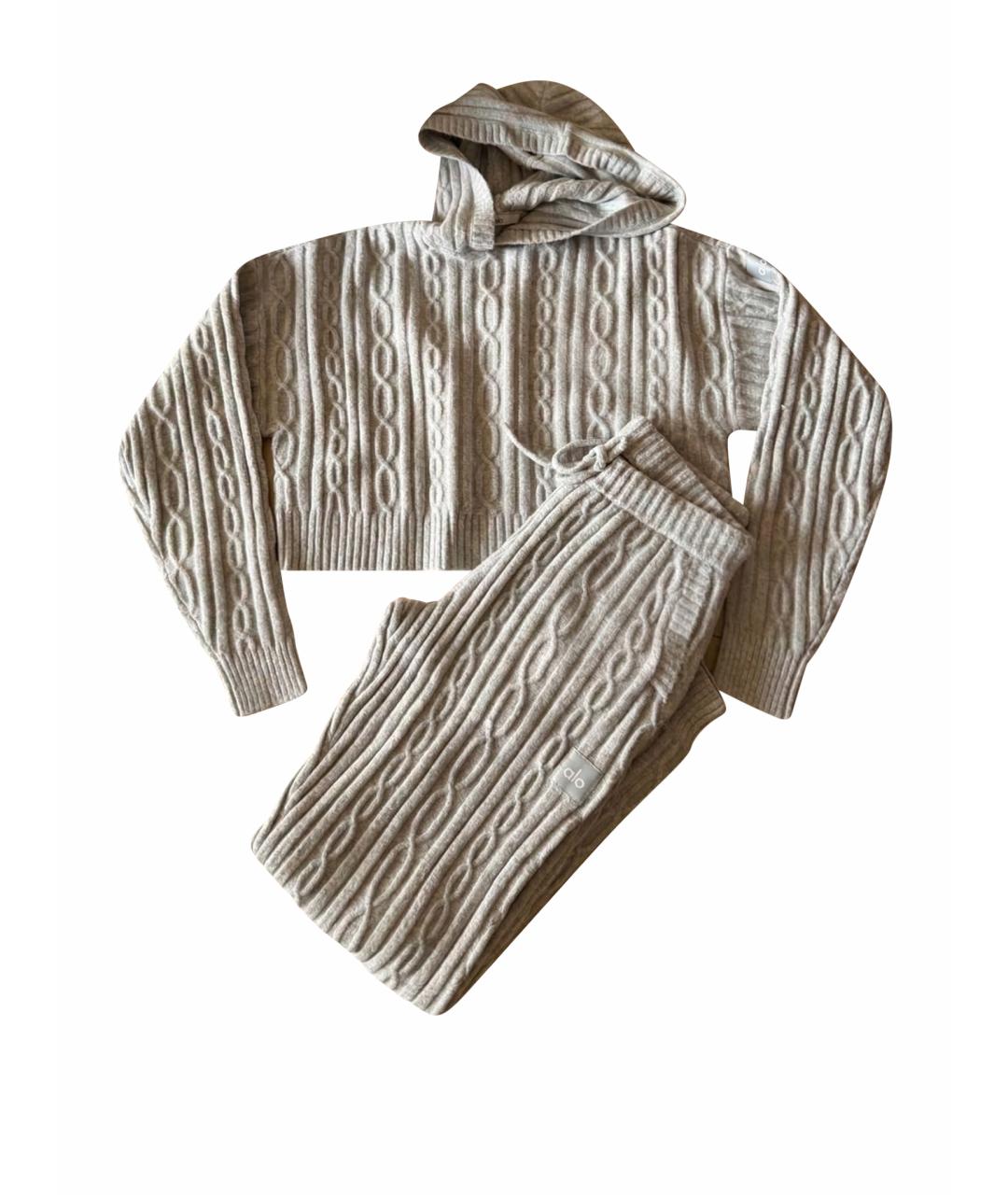 ALO YOGA Белый полиэстеровый костюм с брюками, фото 1