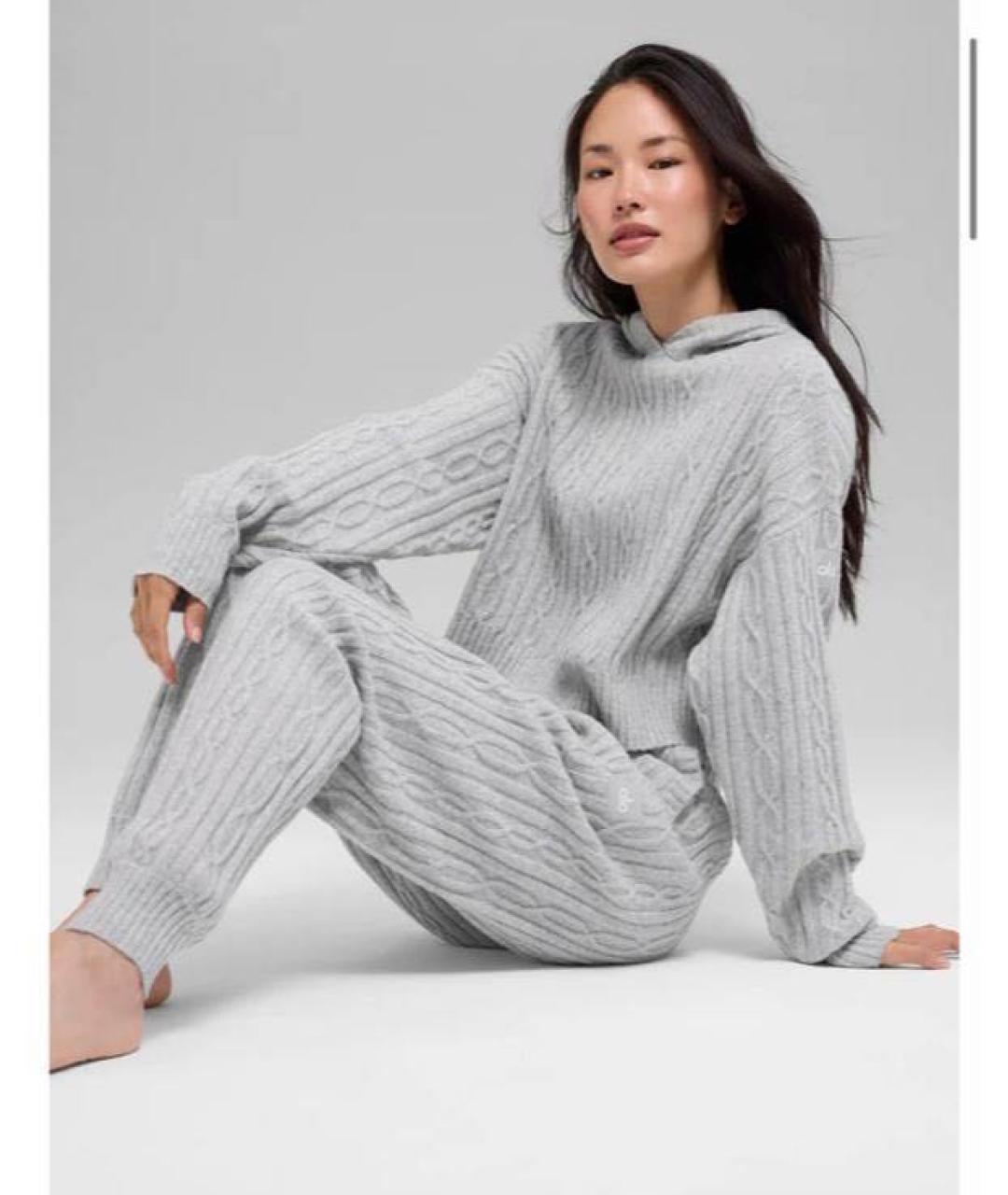 ALO YOGA Белый полиэстеровый костюм с брюками, фото 8