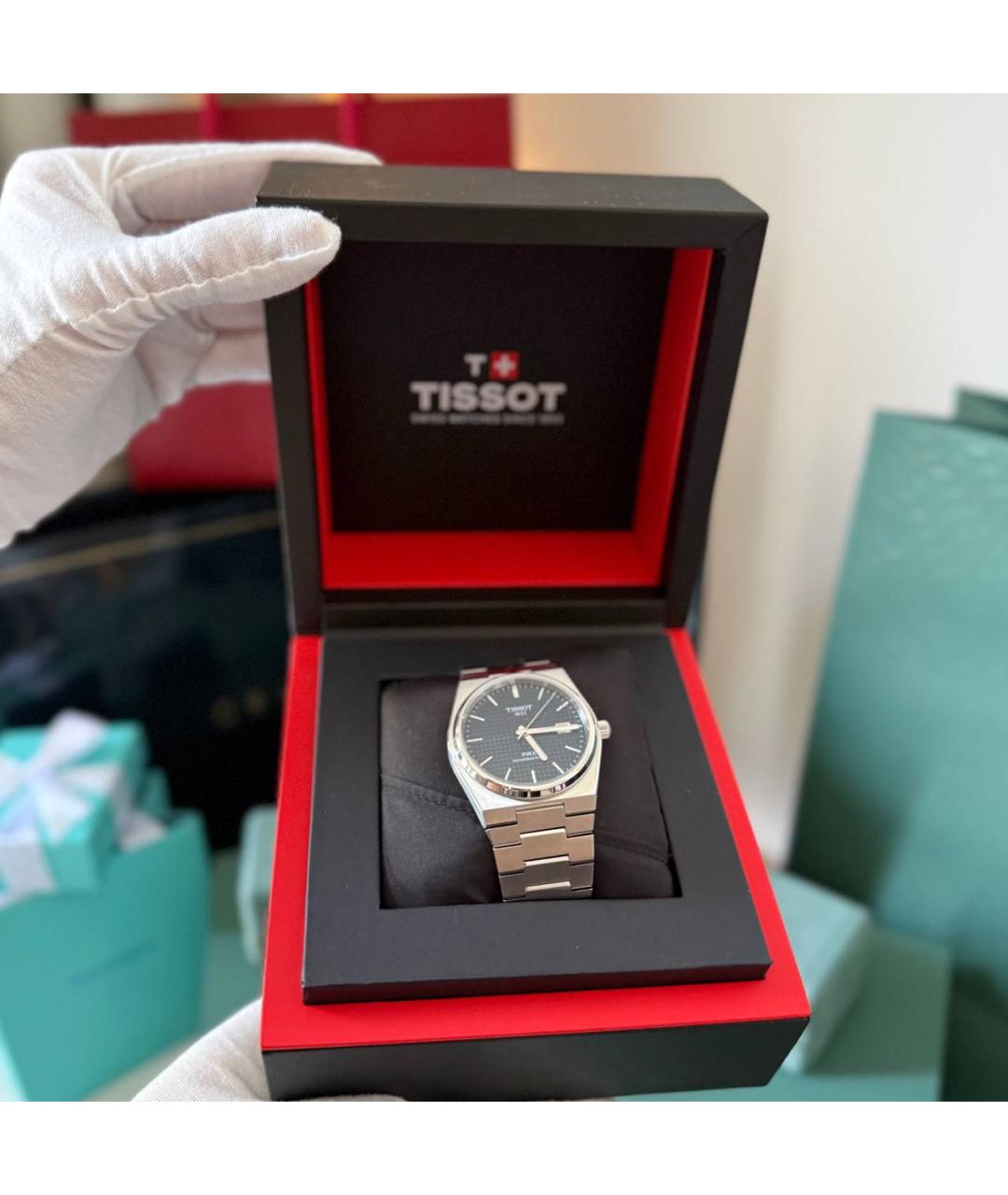 TISSOT Синие стальные часы, фото 2