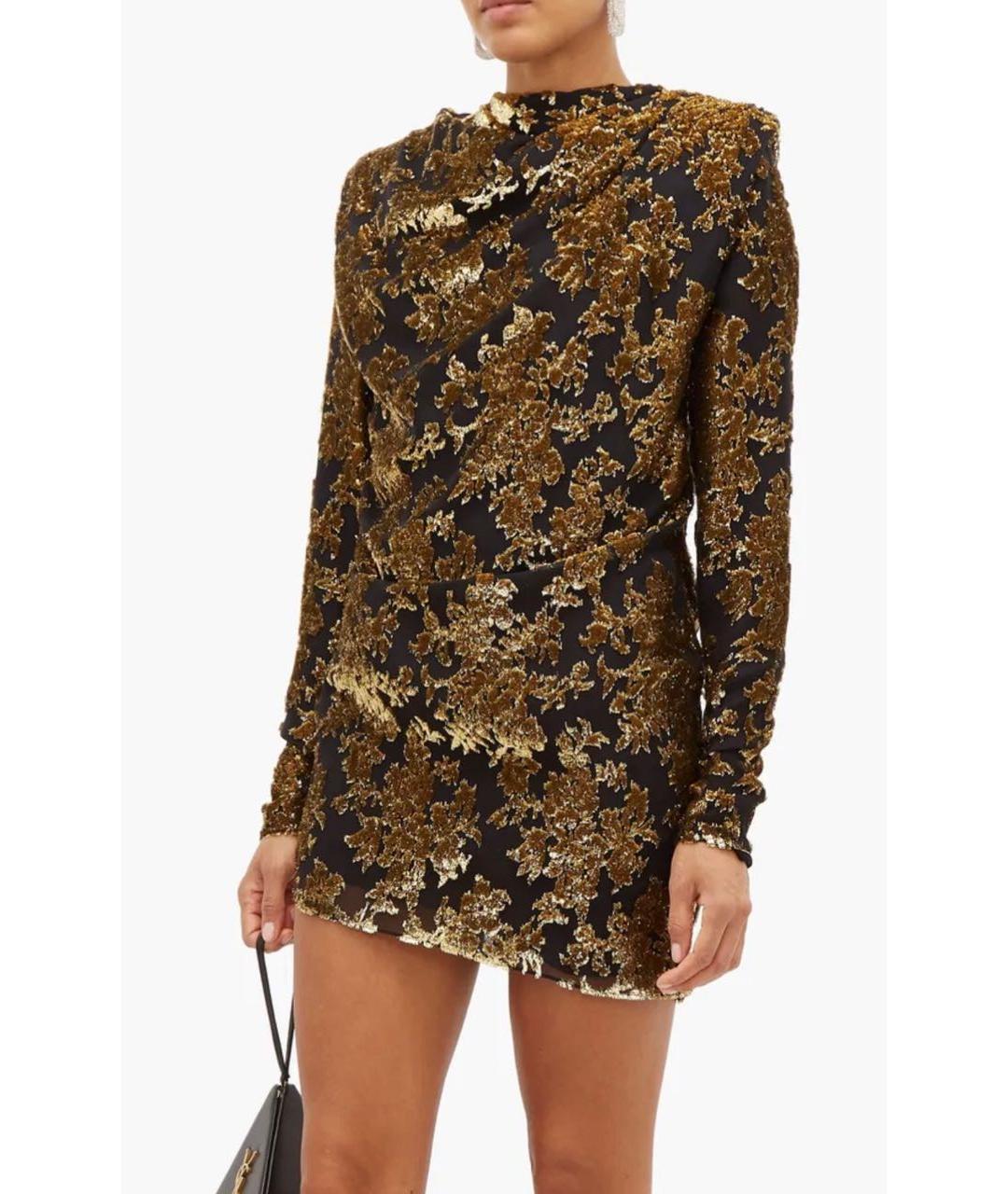 SAINT LAURENT Черное шелковое коктейльное платье, фото 6