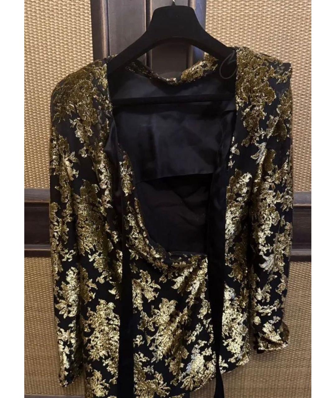 SAINT LAURENT Черное шелковое коктейльное платье, фото 2