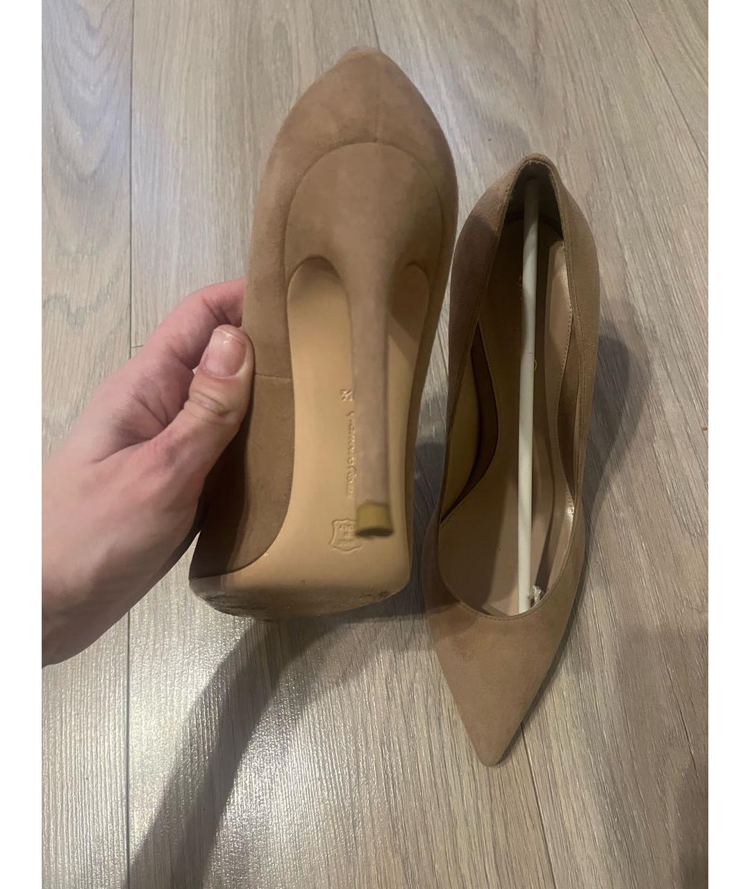 SERGIO ROSSI Бежевые замшевые туфли, фото 4