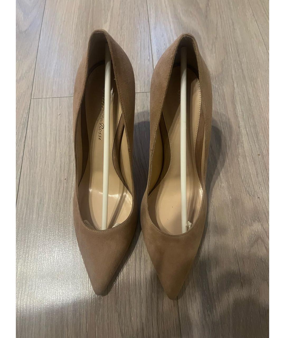 SERGIO ROSSI Бежевые замшевые туфли, фото 2