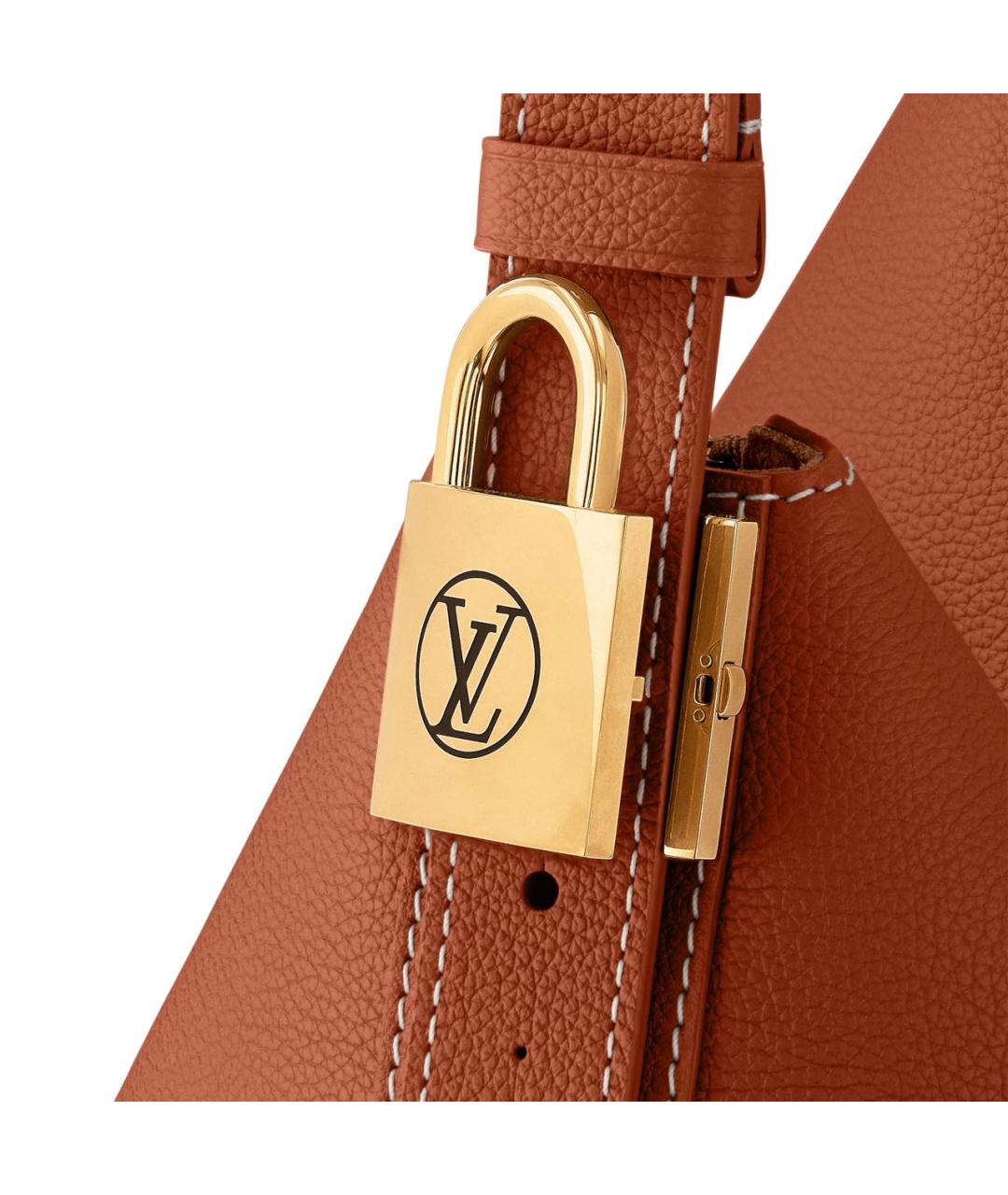 LOUIS VUITTON Оранжевая кожаная сумка через плечо, фото 4