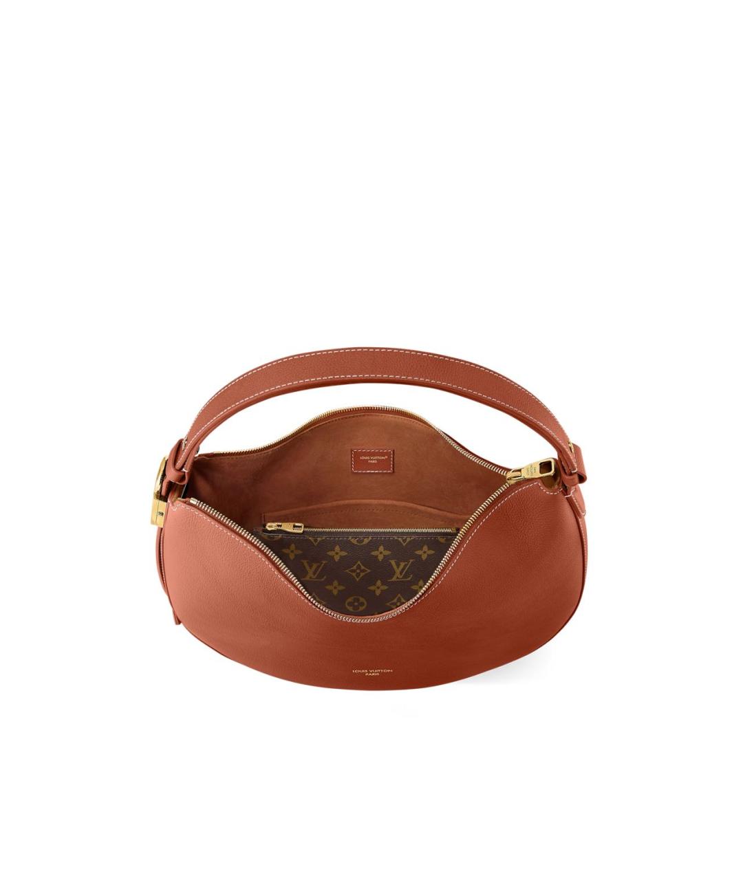 LOUIS VUITTON Оранжевая кожаная сумка через плечо, фото 3