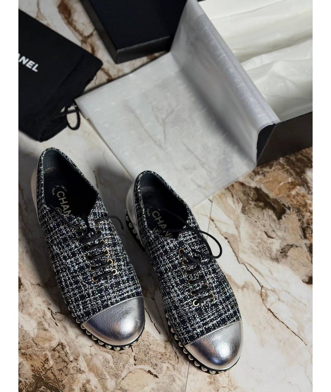 CHANEL Черные кожаные ботинки, фото 3