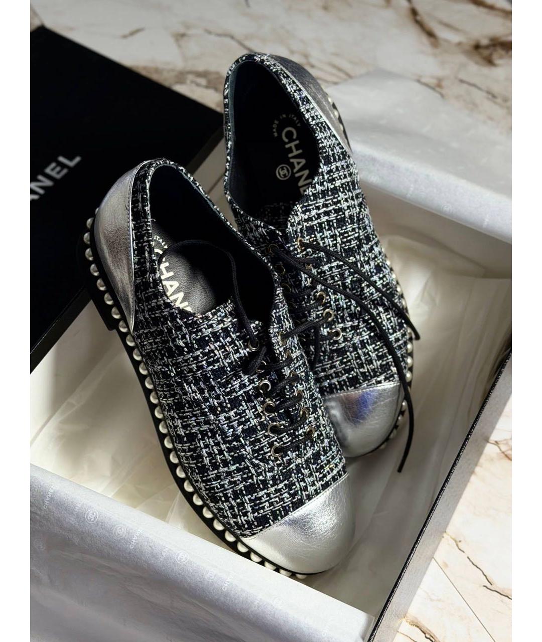 CHANEL Черные кожаные ботинки, фото 5