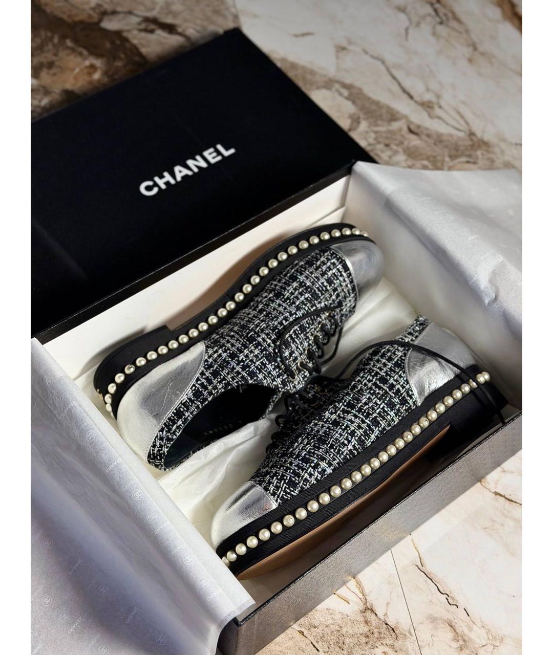 CHANEL Черные кожаные ботинки, фото 7