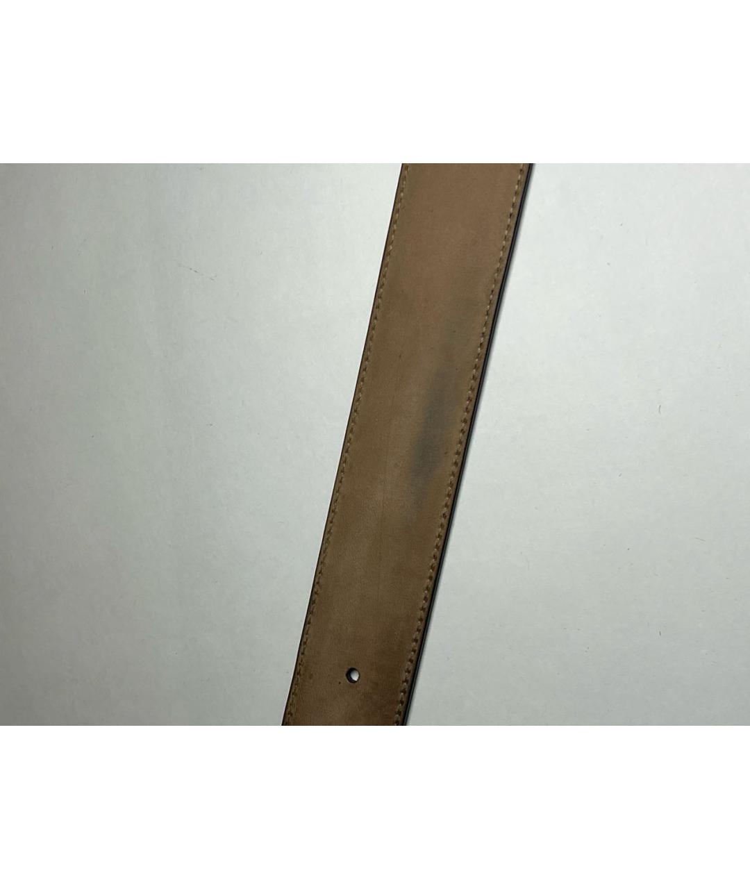 GUCCI Антрацитовый кожаный ремень, фото 8